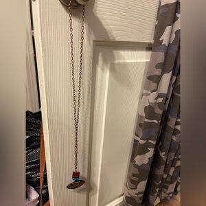 Red and Gold Pendant Necklace